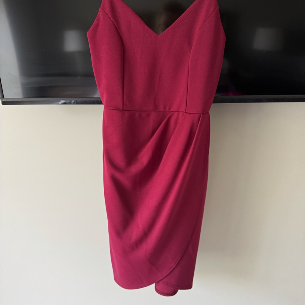 Lulu's burgandy Mini Dress V-Neck Sleeveless